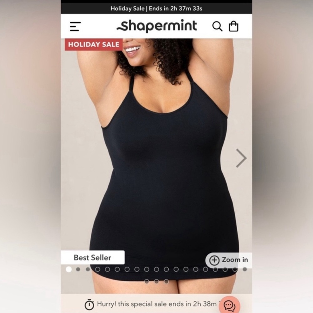 Empetua scoop neck cami NWT size medium in color black